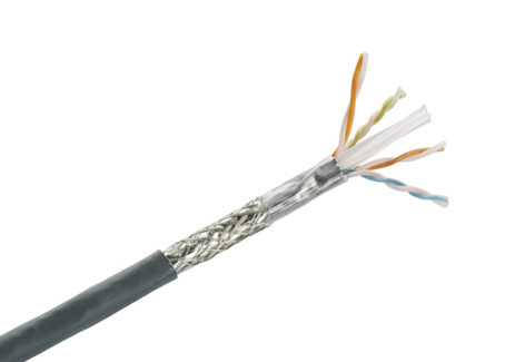 Cat5e SFTP Cable, Solid Bare Copper Shielded Twisted Pair Ethernet Lan Cable 1000 Ft