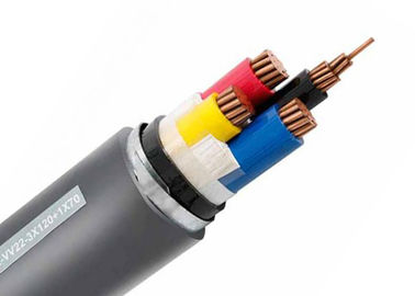 Cable acorazado de acero del color negro de la envoltura, cable acorazado Eco de la baja tensión amistoso