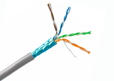 Gato. el cable del cable LSZH (halógeno bajo de la red de 5e FTP del humo libre) 4 pares defendió el cable de Lan de cobre