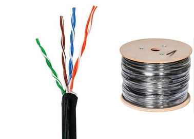 Cable de Lan ULTRAVIOLETA de la prueba Cat6 UTP, cable de Ethernet del par trenzado de la chaqueta de la poliolefina