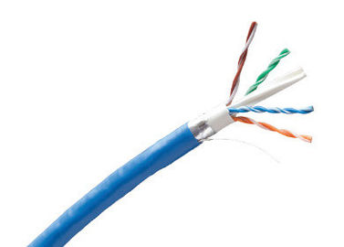 Categoría 6A, 4 pares, cable de Lan de cobre de F/UTP que protege el cable del establecimiento de una red 1000 pies en caja de tirón