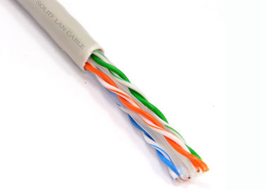 Cable de cobre desnudo sólido de la red del cable de Lan de Ethernet de Cat6A UTP