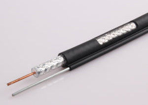 Cable coaxial de cobre de CCS RG11 con el cable de acero del mensajero trenzado de aluminio del 60% y del 40%
